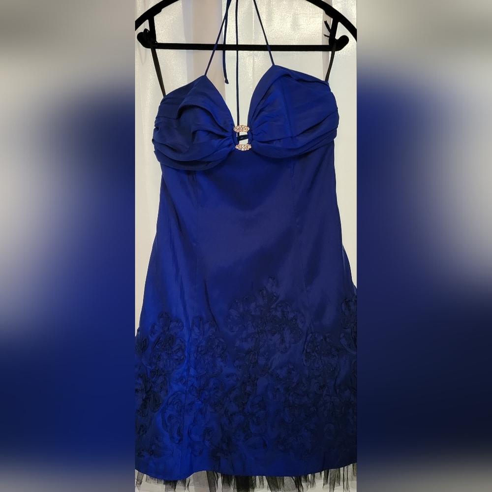 * XSCAPE royal blue cocktail dress Final Discount - Picture 7 of 9